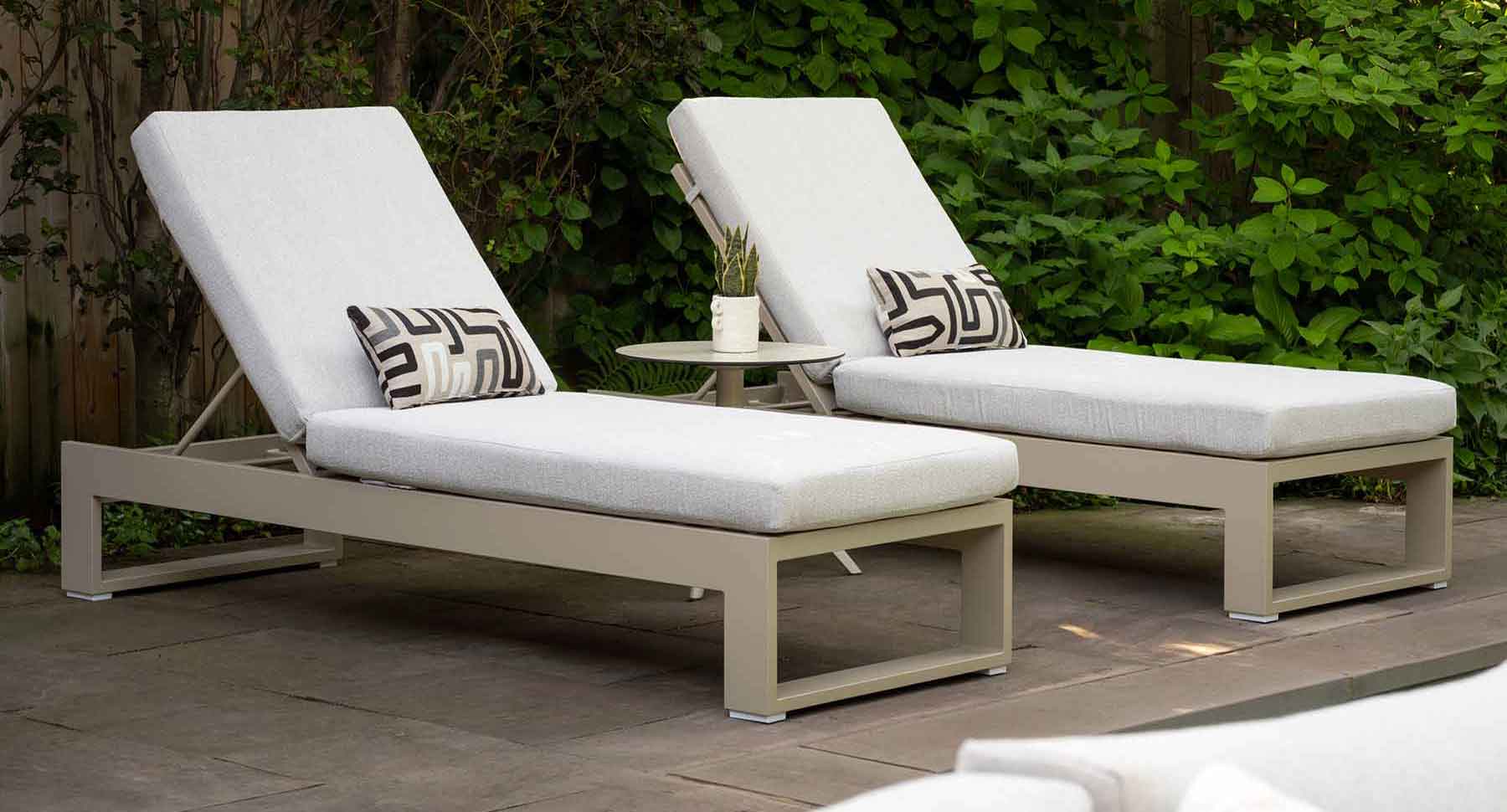 Nevis Ecru Chaise Lounge