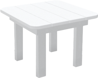 Adirondack Square Side Table in White