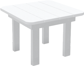 Adirondack Square Side Table in White