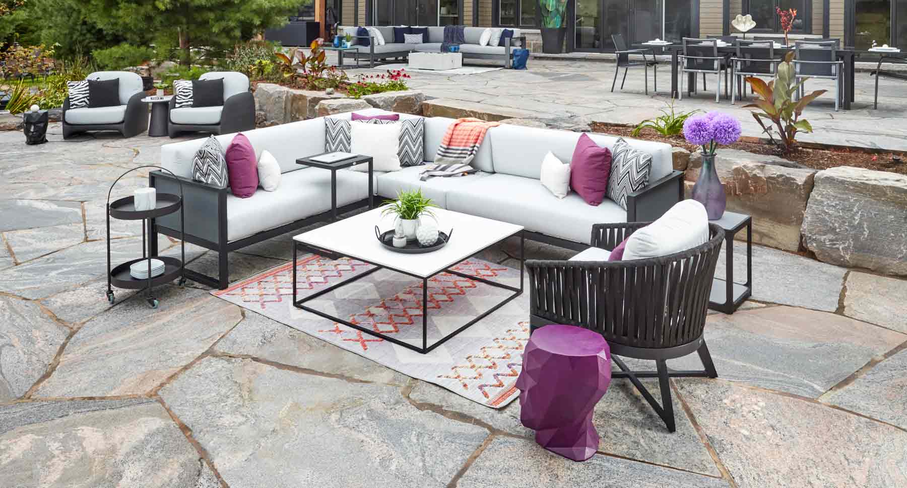 Canvas Aluminum Club Chair and Madrid Collection