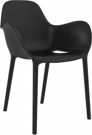 Vondom Sabinas Dining Arm Chair in Black
