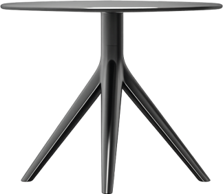 Vondom Mari-Sol Side Table in Black Top, Black Edge, and Black Legs