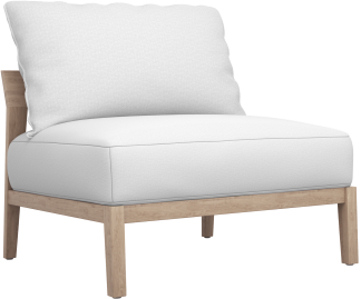 Bayside Sectional Armless Slipper in Weathered Grey