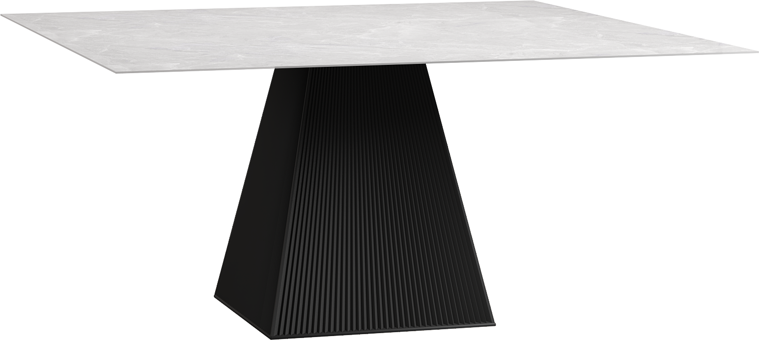 Vondom Gatsby Square Coffee Table in Marmoa Canova Top and Black Base