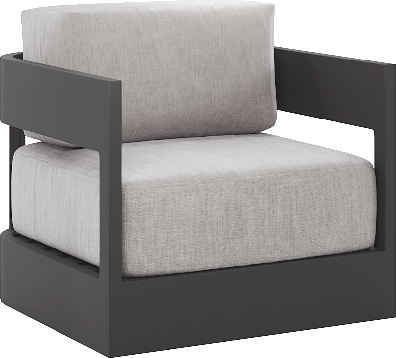 Lanai Club Chair in Matte Grey
