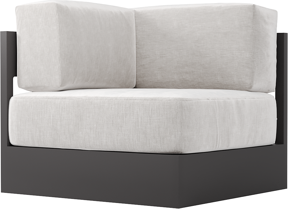 Lanai Corner Module in Matte Grey