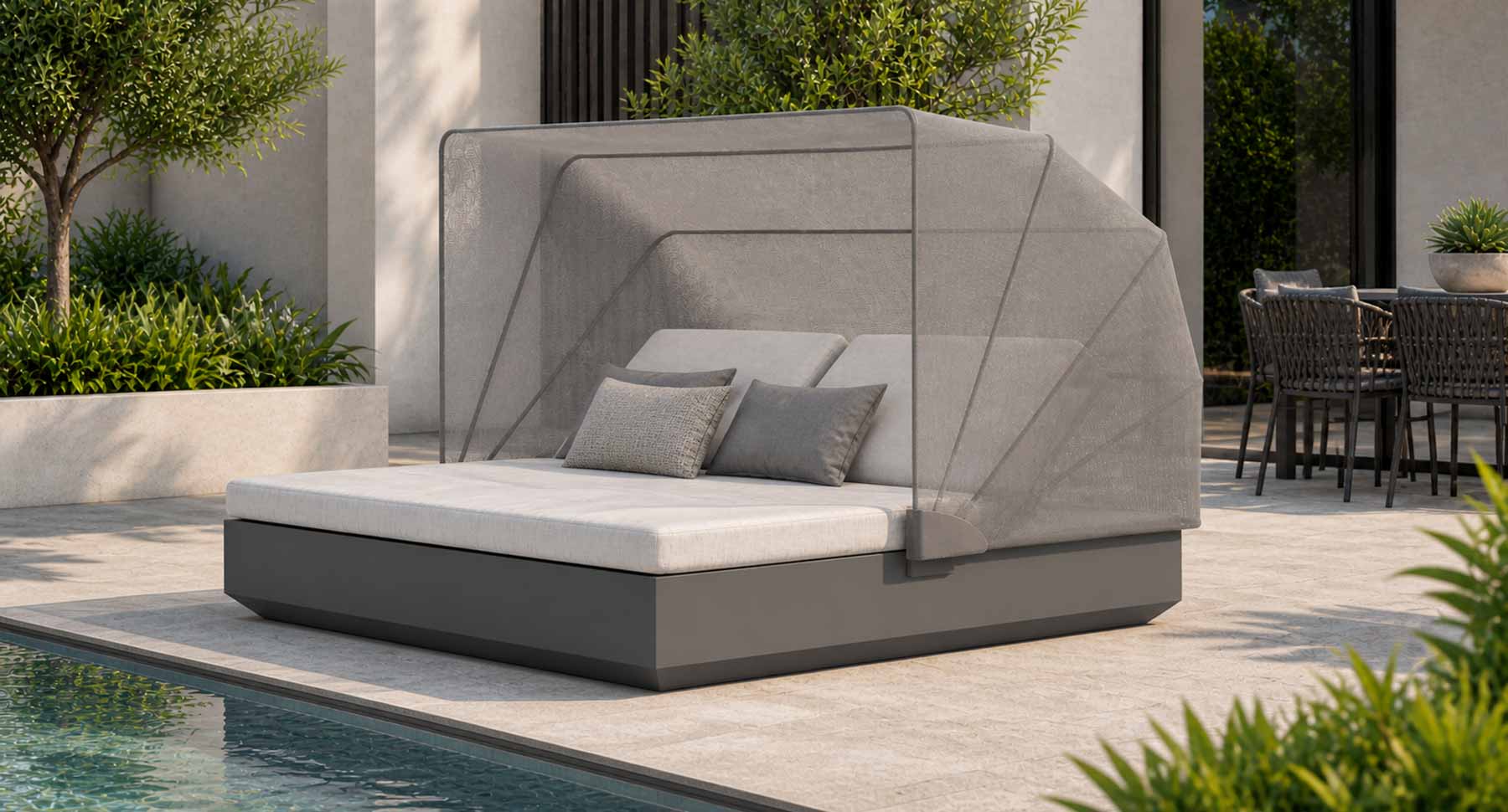 Lanai Square Daybed with Canopy