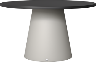 Clik Dining Table in Black Top and Light Grey Base