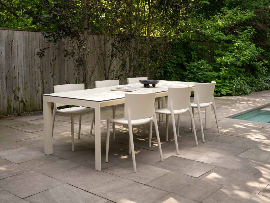 Vondom Frame Dining Table with Africa Side Chairs