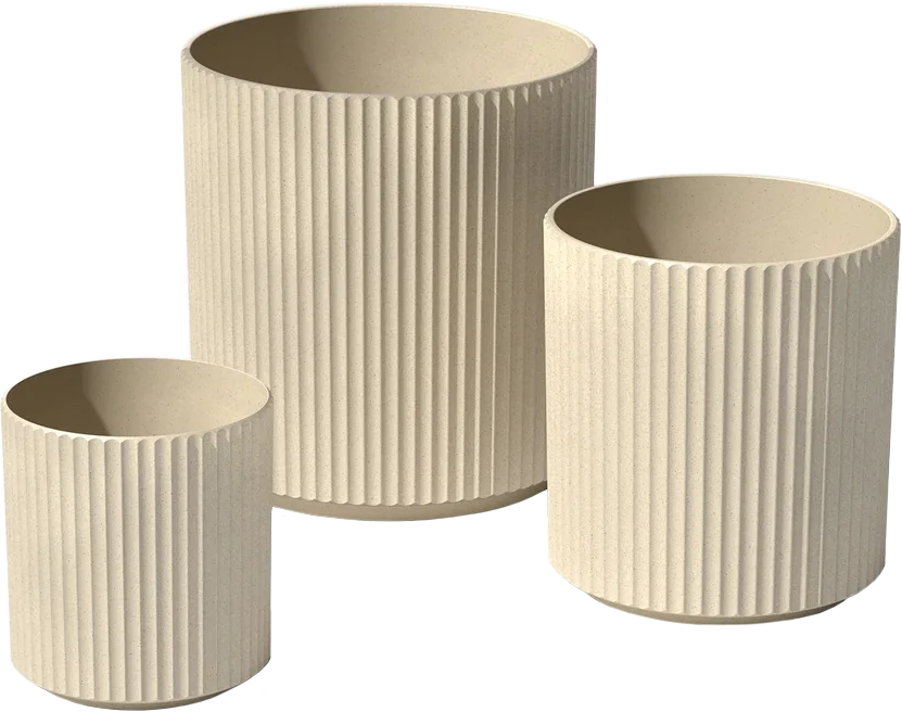 Demi Planter Trio in Sandstone