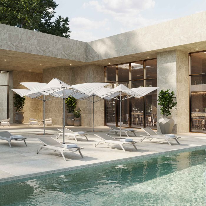 Vondom Africa Sun Loungers and Tuuci Umbrellas