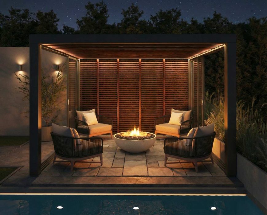 Coast Club Chairs and Oasis 48 Fire Pit