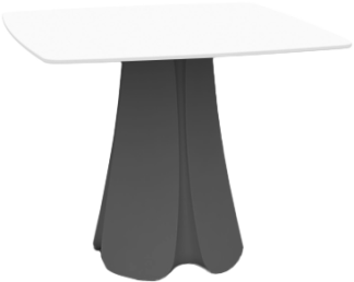 Vondom Pezzettina Dining Table in Anthracite with White Top