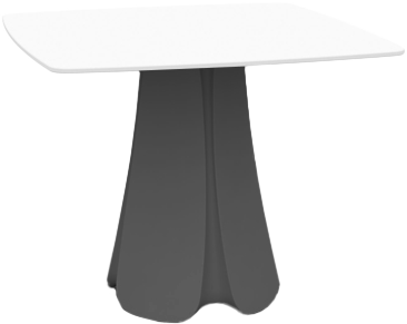 Vondom Pezzettina Dining Table in Anthracite with White Top