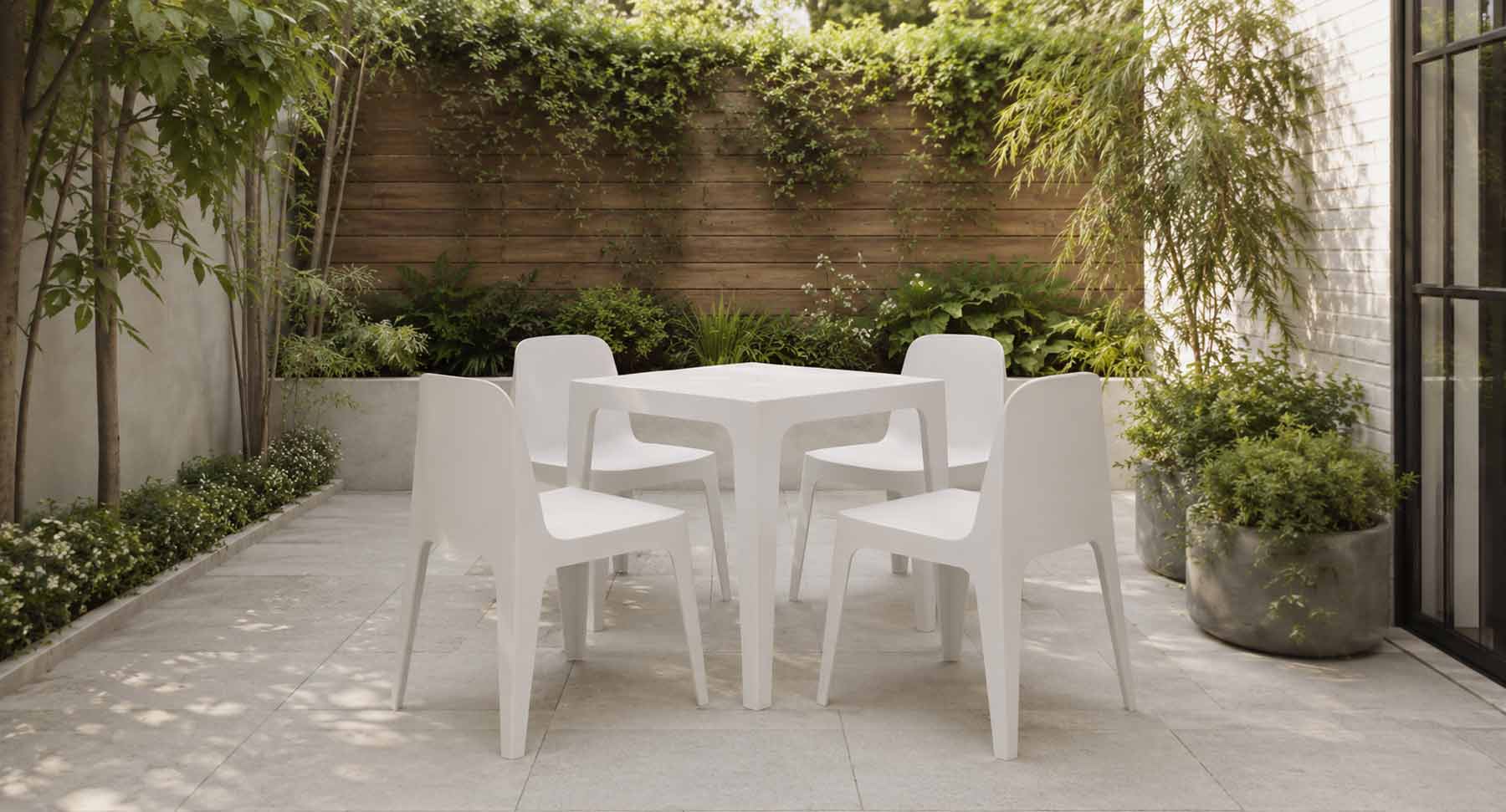 Vondom Solid Dining Table and Side Chair