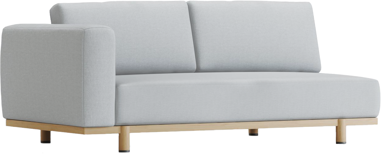 Marlow Sectional Right Arm in Volga Pewter Grey