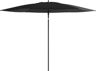 Tuli 9' Round Market Umbrella in Black Frame with Black Hood