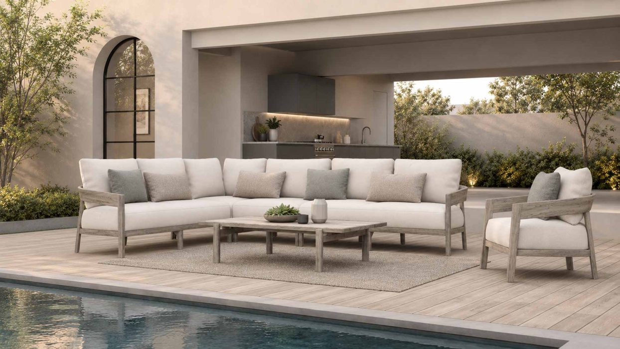 Bayside Weathered Teak Sectional