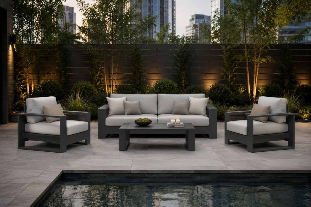 Hayley Matte Grey Deep Seating