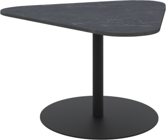 Lawson Medium Coffee Table in Black Ceramic and Black Aluminum