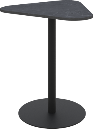 Lawson Small Coffee Table in Black Ceramic and Black Aluminum