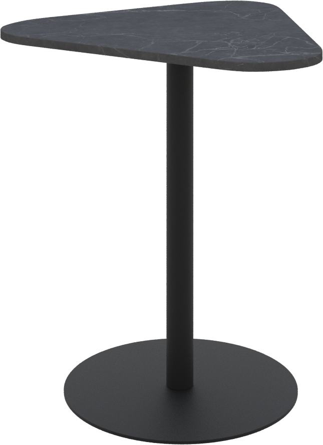 Lawson Small Coffee Table in Black Ceramic and Black Aluminum