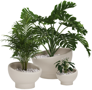 Vondom Luna Planters in Ecru