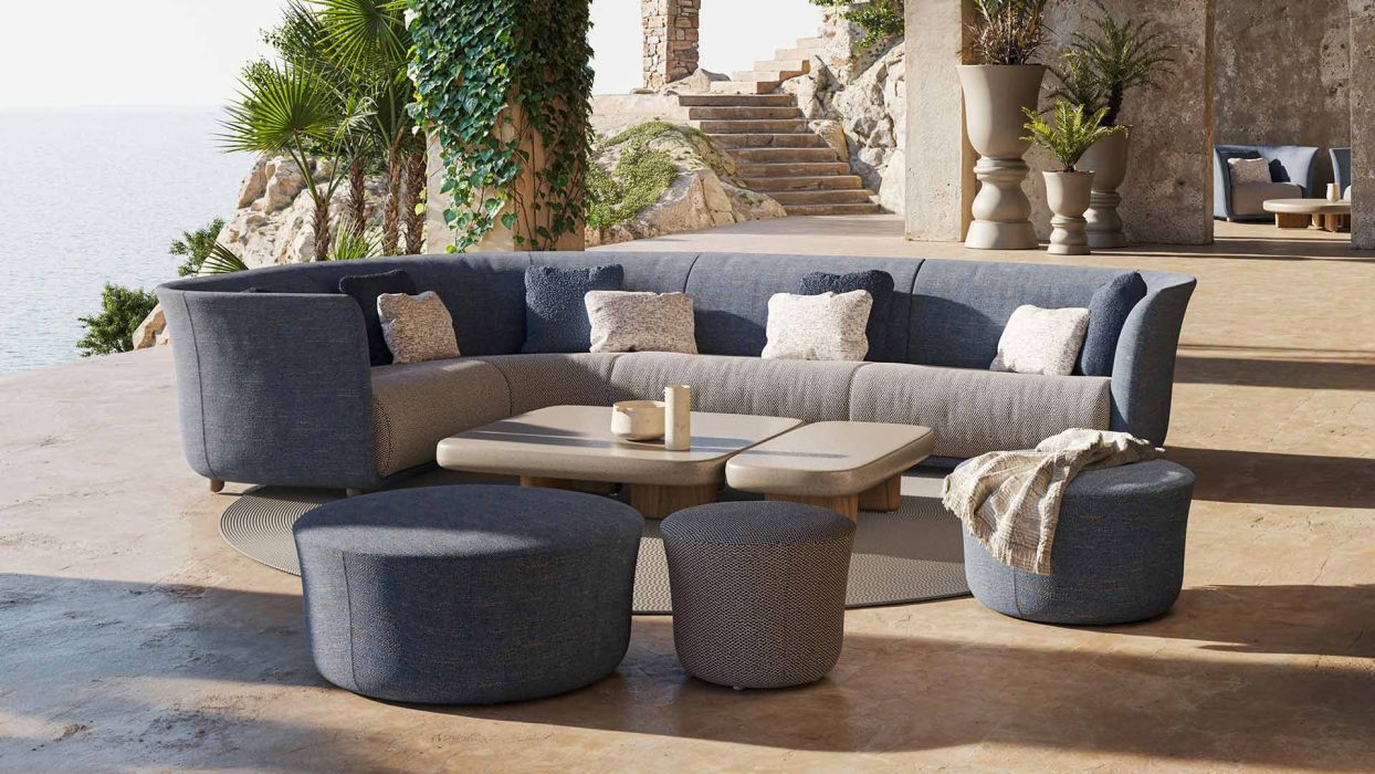 Vondom Suave Upholstery Sectional and Puffs